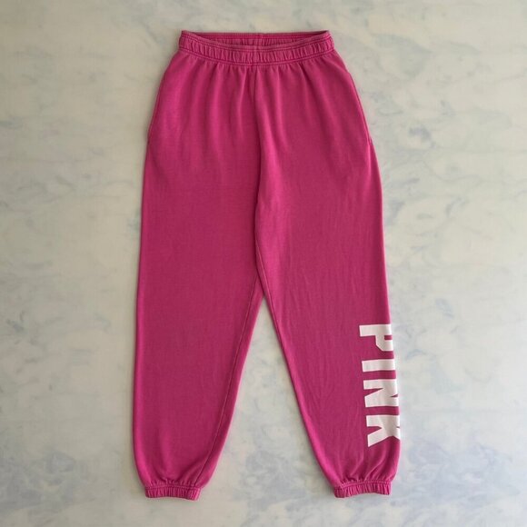 PINK Victoria's Secret Pants - PINK Victoria's Secret Fleece Baggy Campus Jogger Pink Sweatpants Size S
